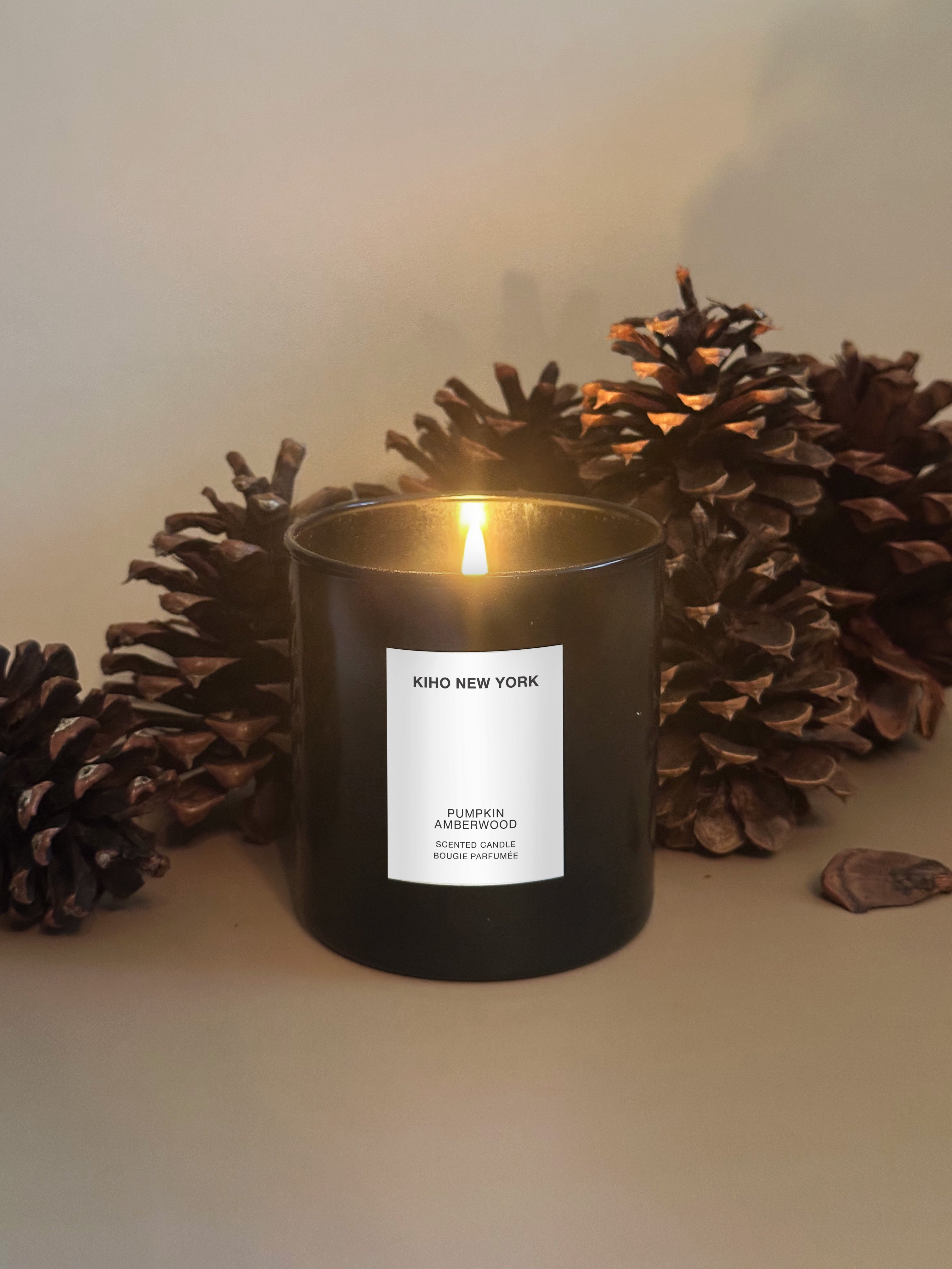 Limited Edition Pumpkin Amberwood Candle - KIHO NEW YORK